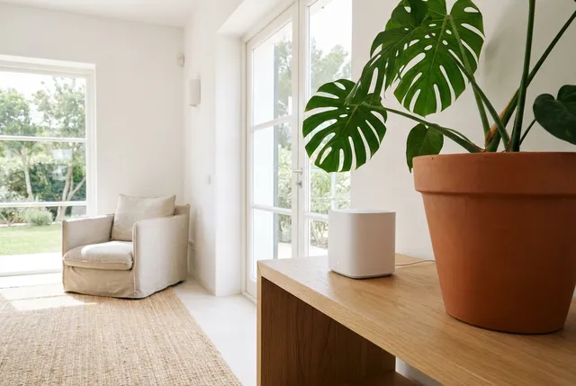 WiFi access point providing full network coverage in a Bali villa